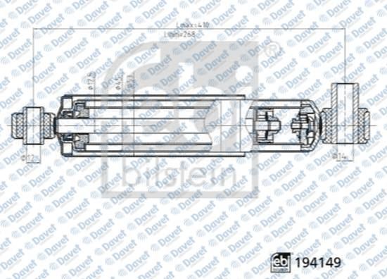 FEBI 194149 On Amortisor Sag/Sol Yagli Master Ii 97>13 - Movano 98>10